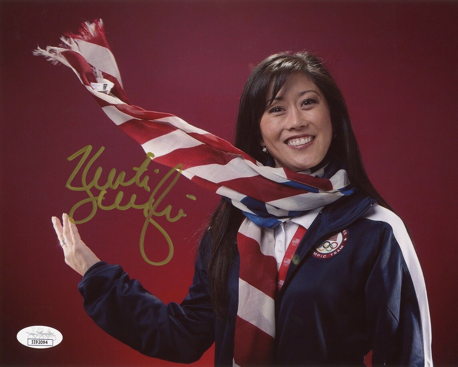 Kristi Yamaguchi Hand Signed Figure Skating 8x10 Photo Poster painting JSA COA Olympics Gold B