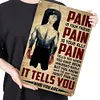La douleur de la boxe masculine est votre amie, la meilleure chose &agrave; propos de la douleur est qu&rsquo;elle vous dit - Panneaux en &eacute;tain m&eacute;tallique(20*30cm/30*40cm)