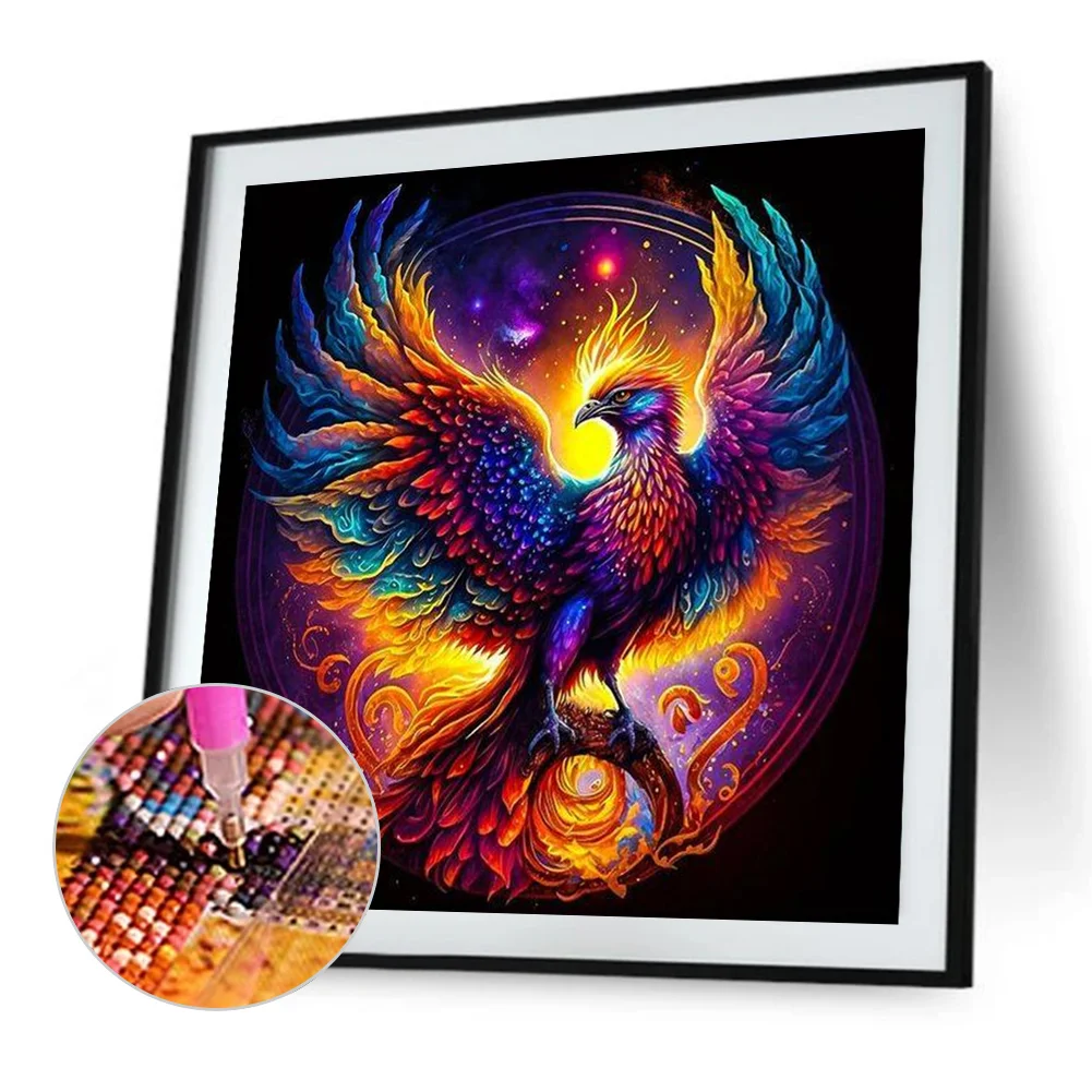 Partial AB Diamond Painting - Full Round Drill - Phoenix(Canvas|45*45cm)