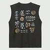 Men's Retro Casual Summer Surf Print Tank Top by Inlyline