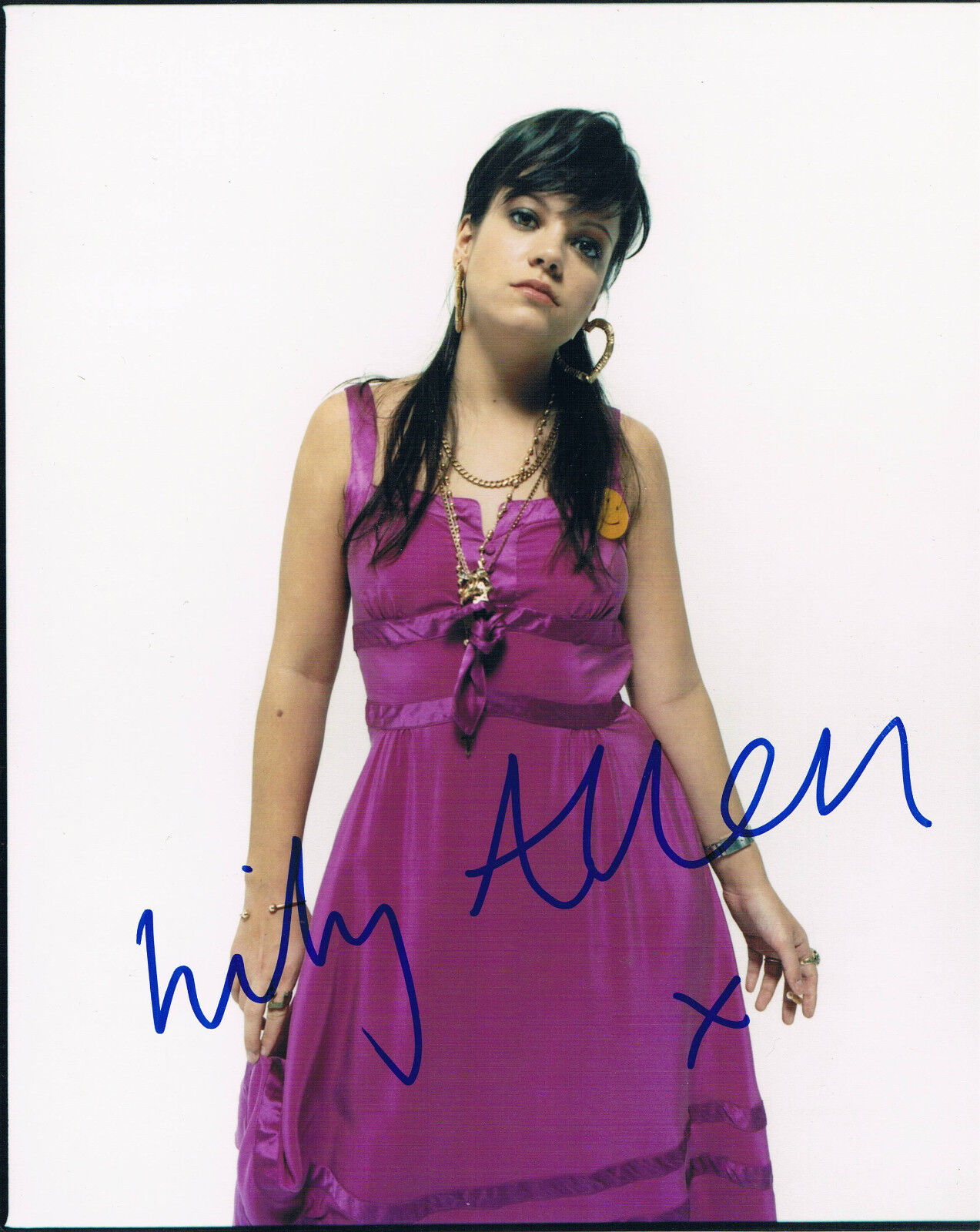 Lily Allen 1985- genuine autograph 8x10