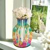 uk.everydayedeals DIY Diamond Painting Flower Vase Wood Ornaments - Ribbon