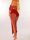 See-Through Strapless Two-Piece Suits
