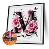Diamond Painting-DIY Full Round Drill  Letter M