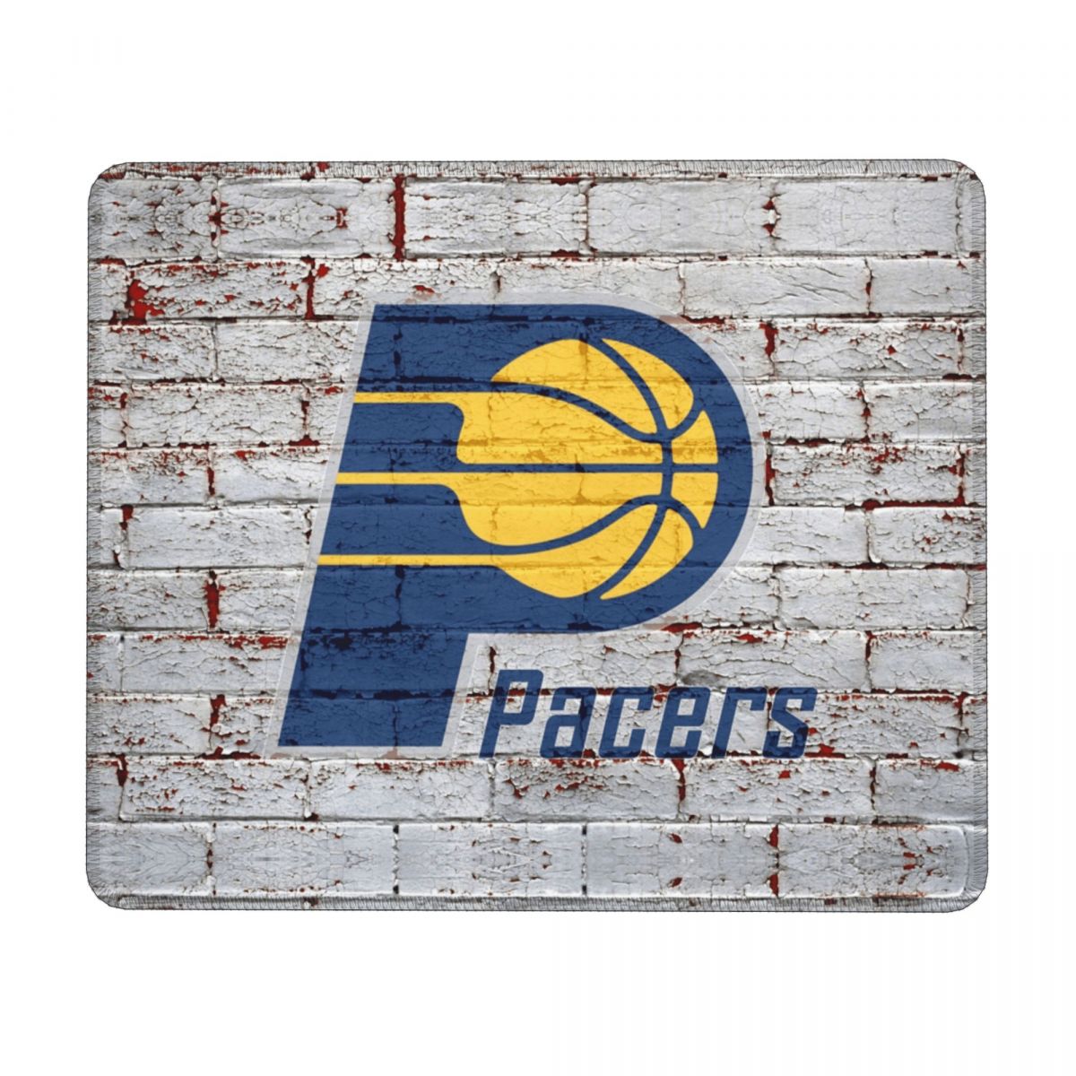 Indiana Pacers Brick Wall Logo Square Mouse Pad for Wireless Mouse