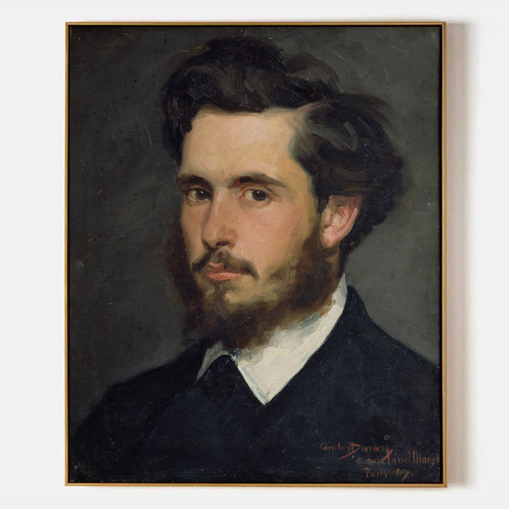 Arabelart Portrait of Claude Monet by Charles Emile - Famous Art Reproduction