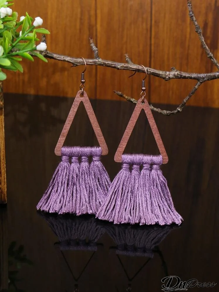Tassel Decor Drop Earrings