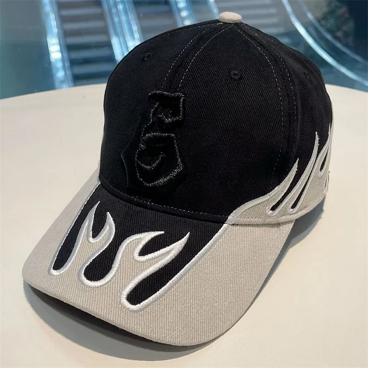 Baseball Kanye west Flame Fishing Caps for men Sunhat Cap Skateboards Kpop Summer Casquette Black Hats for Women Blue Snapback