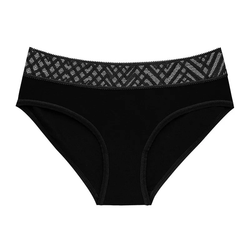 Meet'r Women Lace Sexy Lingerie Plus Size Seamless Panties Female Elasticity Underwear Temptation Mid-waist G String Knickers