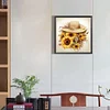 Diamond Painting-Square AB Drill Sunflower And Hat(45*45CM)