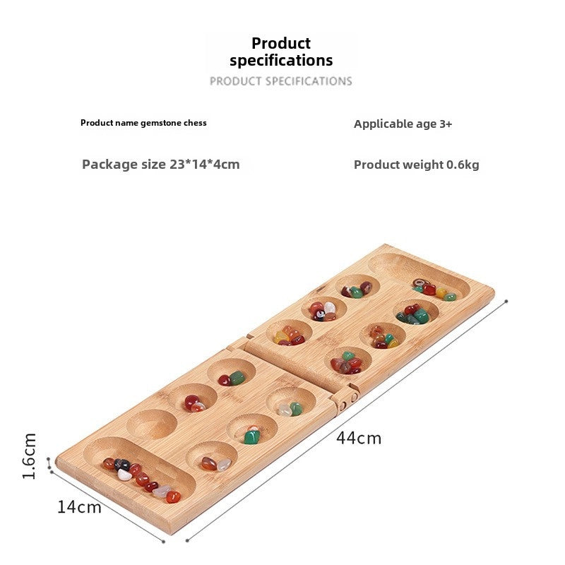 Gem Chess Mancala Children’s Puzzle Particles Returned To The Warehouse Solid Wood African Chess Hus