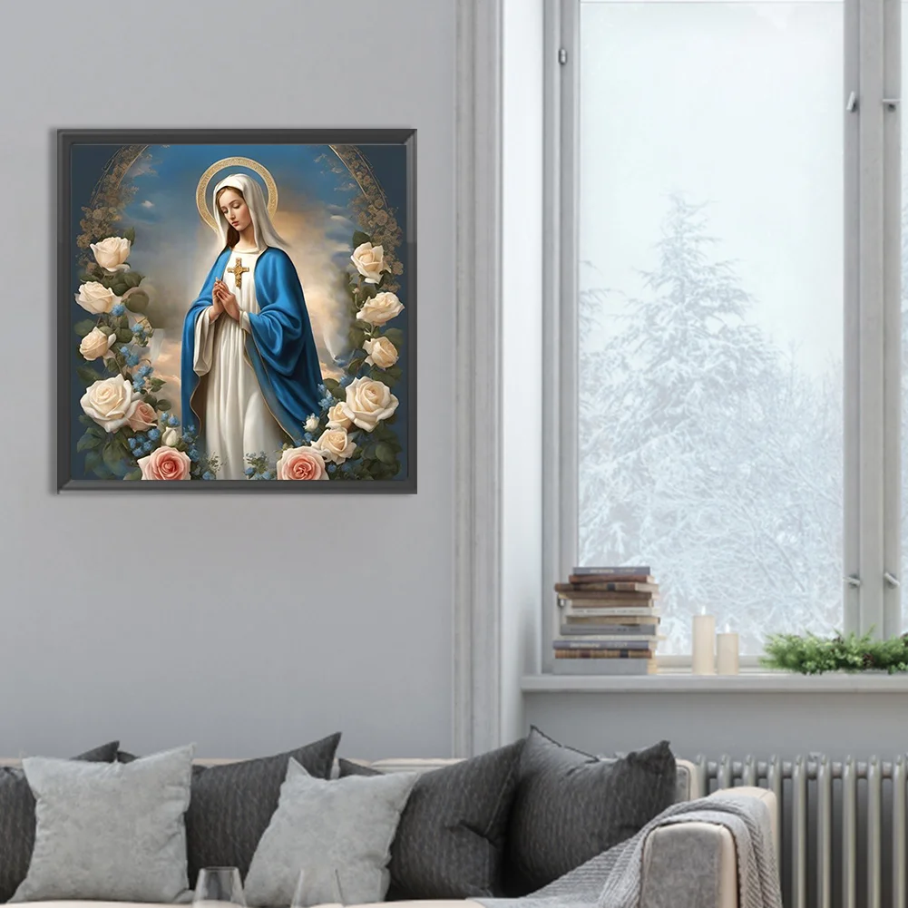 Diamond Painting - Full Round Drill - Virgin Mary(Canvas|30*30cm)