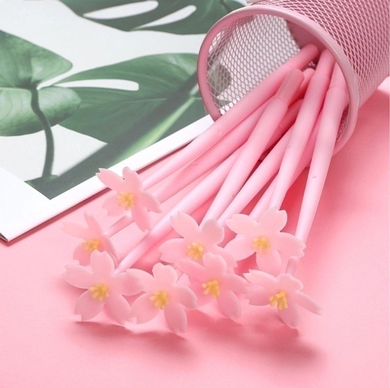 New Soft Rubber Flower Gel Pen Beautiful Water-based Paint Pen Student Office Supplies