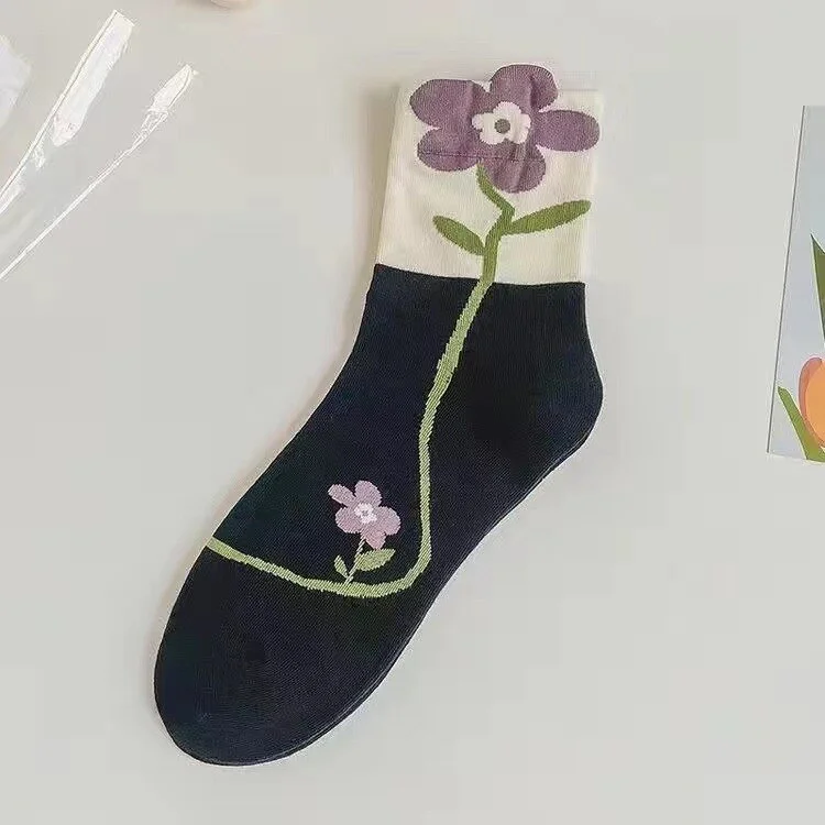 Cute Flower Socks - Three-dimensional Petal Mid Tube Socks