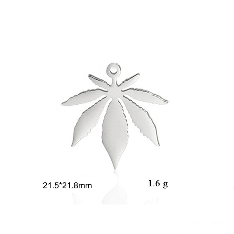 1 Piece 304 Stainless Steel Celtic Knot Maple Leaf Tree Pendant