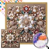(40*40cm)Pearl Flower - Round Partial AB Drill Diamond Painting