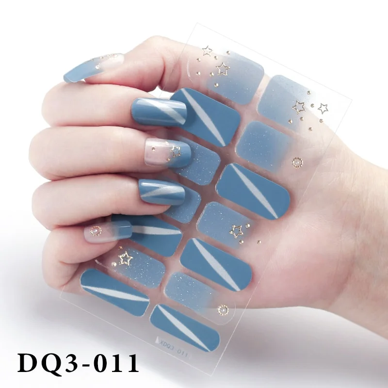 Churchf Nail Stickers Fashion Design Nail Polish Stickers Full Cover Nail Decorations for Manicure Self Adhesive Decals for Nails-Nail Inspo