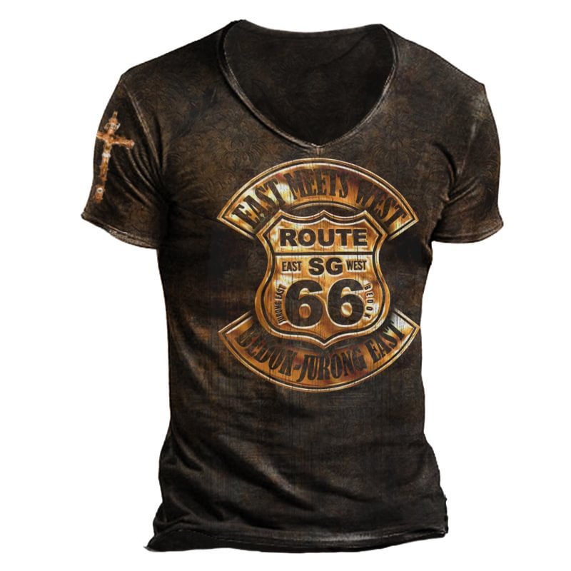 Route 66 print T-shirt / [viawink] /