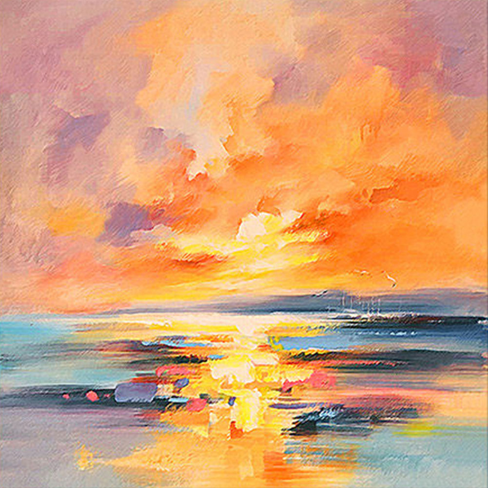 Sunset At Sea 20*20cm paint by numbers