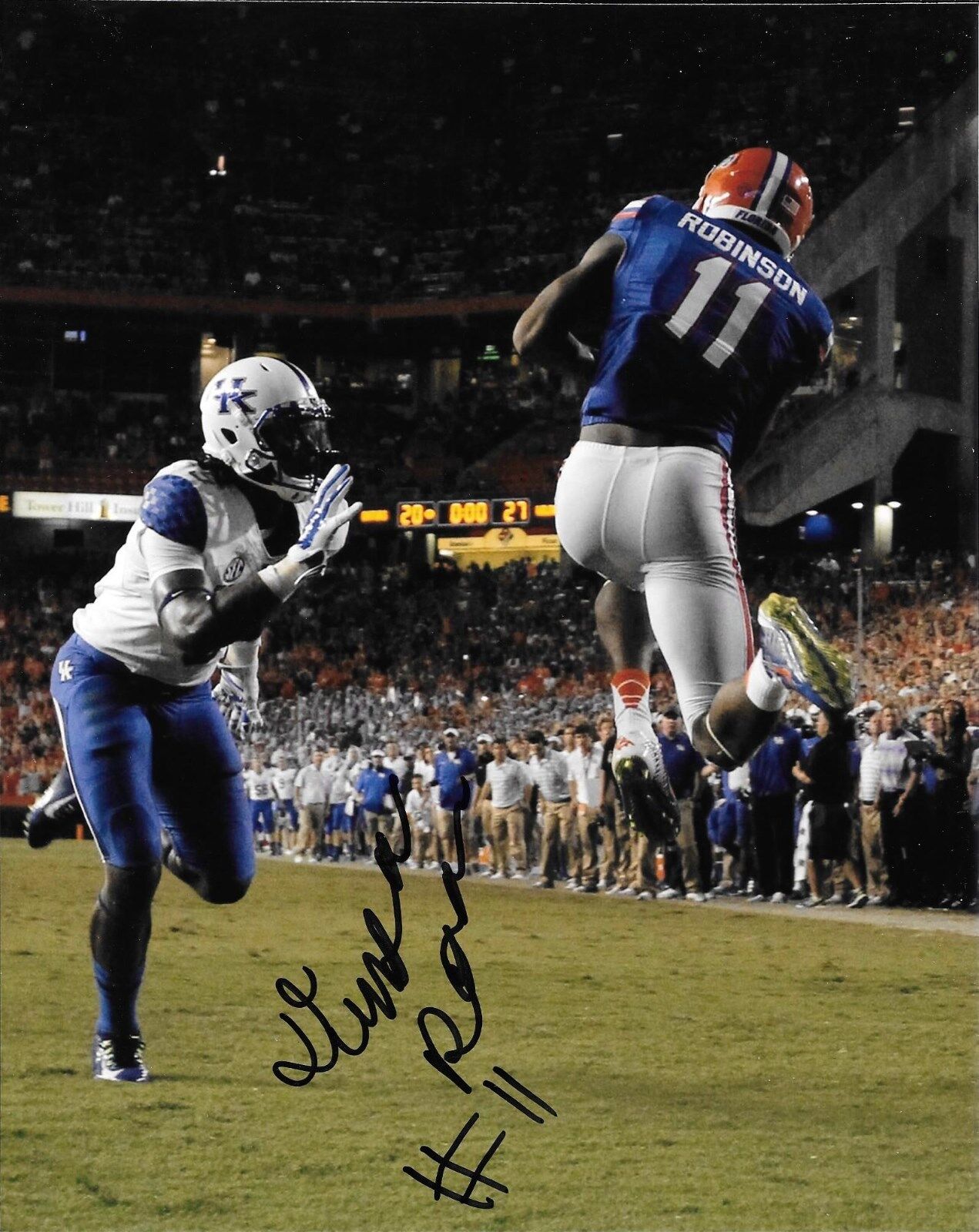 DEMARCUS ROBINSON HAND SIGNED FLORIDA GATORS 8X10 Photo Poster painting W/COA