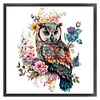 >SALE<Full Embroidery Eco-cotton Thread 11CT Printed Flower Owl Cross Stitch(ACC-947)