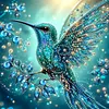 Kit de peinture diamant&eacute;e partielle bricol animal colibri DIY 30x30cm