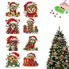 8Pcs Double Side Effect Acrylic Special Shaped Christmas Theme Xmas Trees Hanging Pendant Kits