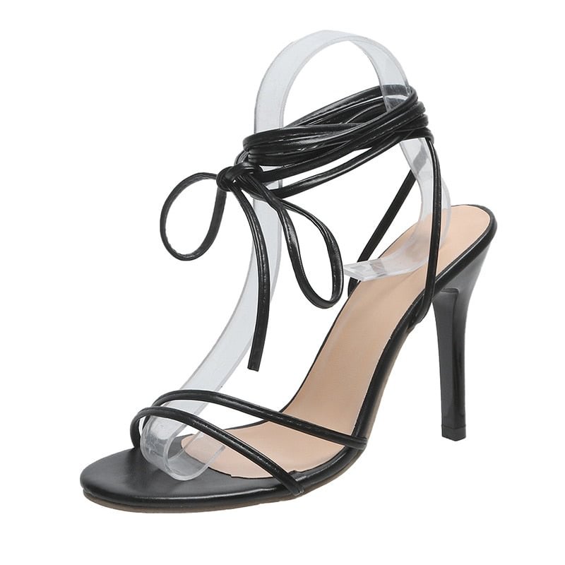 Summer women sandals narrow band vintage square toe high heels cross strap thong sandals women V shape design shoes women