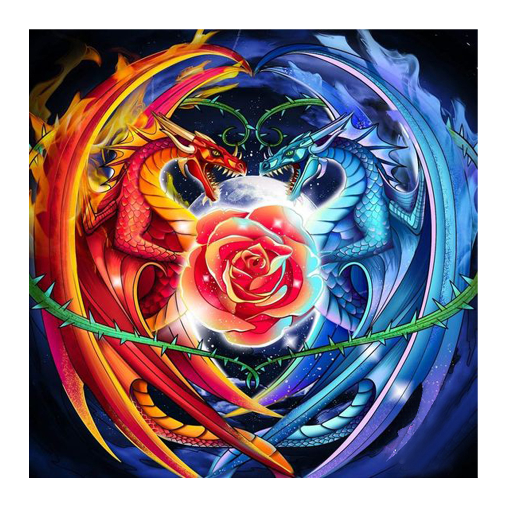 

Rose Dragon - Round Drill Diamond Painting - 30*30CM, 501 Original