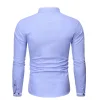Casual Mandarin Collar Long Sleeve Shirt