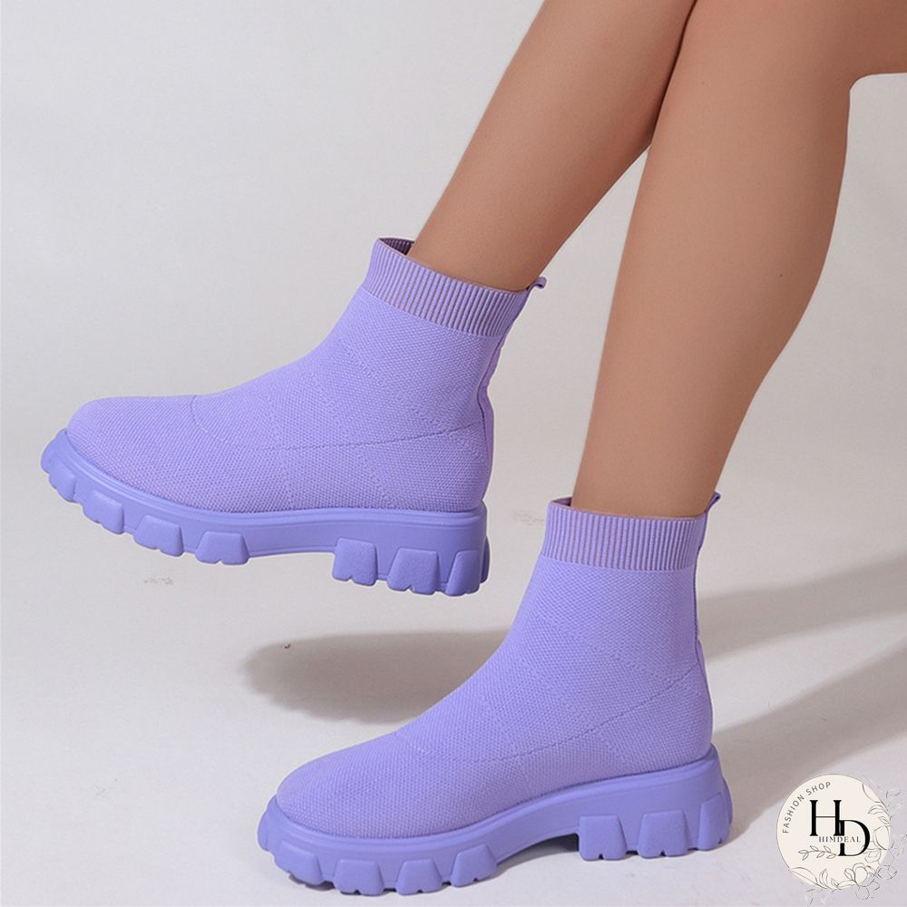 Apricot Casual Daily Patchwork Solid Color Round Keep Warm Comfortable Shoes