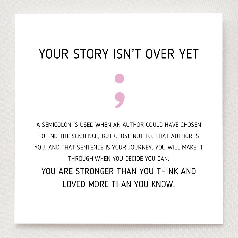 Pavé Semicolon Ring - Your Story Isn't Over