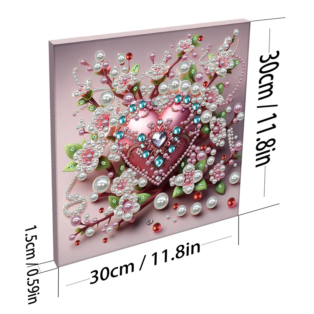 Love - DIY Pearl Diamond Art Kit With Frame 30*30cm