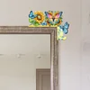 Holz Sonnenblumen Schmetterlinge Tür Ecke Aufkleber - 5d DIY Handwerk Dekoration