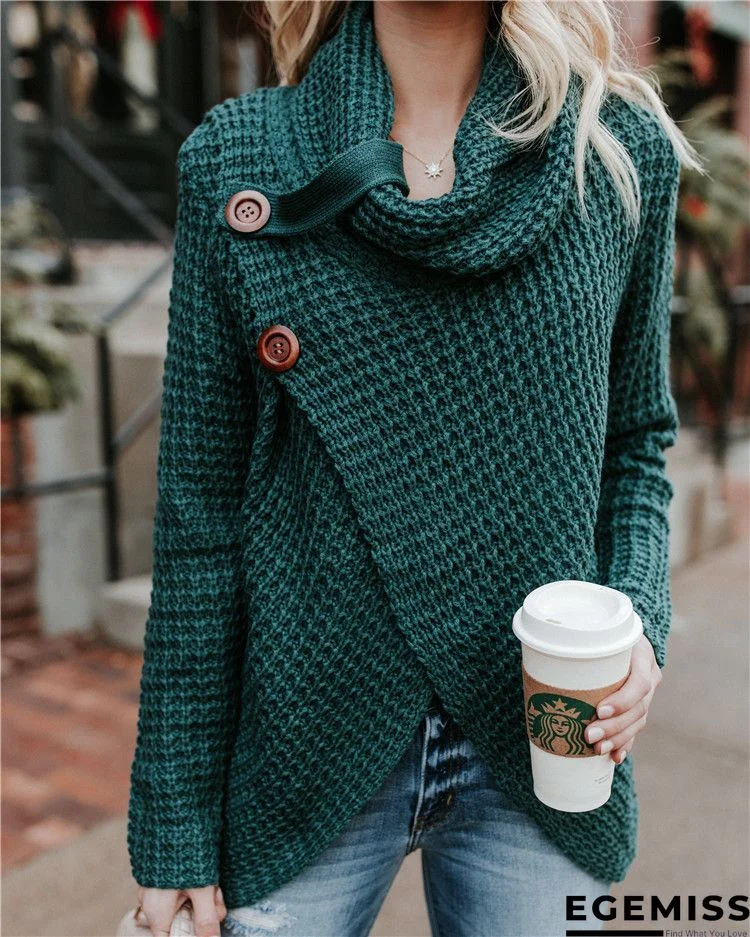 Casual Plus Size Button Wrap Vest Sweater Tunic | EGEMISS