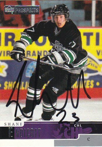 Shane Endicott Autograph 99-00 CHL Prospects Card Penguins