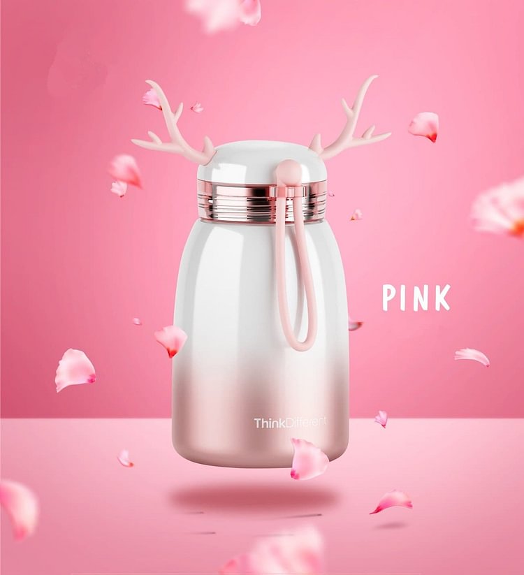 4 Colors Kawaii Deer Vacuum Bottle SP13177