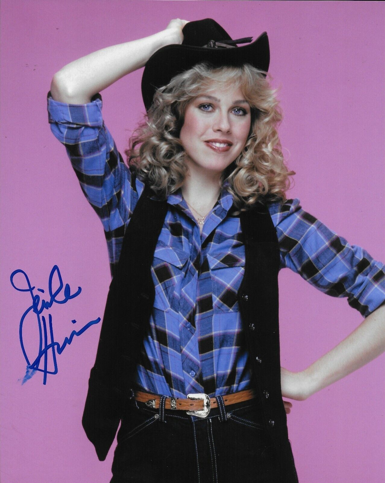 Jenilee Harrison Original Autographed 8X10 Photo Poster painting (slightly smudged) SP