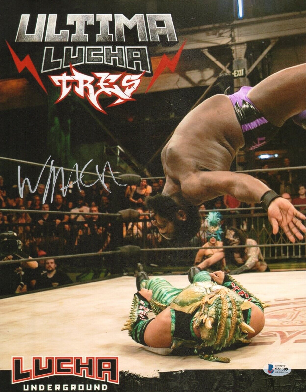 Willie Mack Signed 11x14 Photo Poster painting BAS COA Lucha Underground Impact Pro Wrestling 09