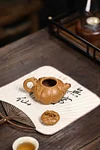 Pure handmade pumpkin ore segment mud wood burning bionic small capacity pot purple clay pot