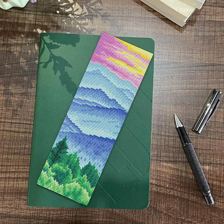 Yishu Brand】Bookmark - Scenery 11CT Stamped Cross Stitch 18*6CM
