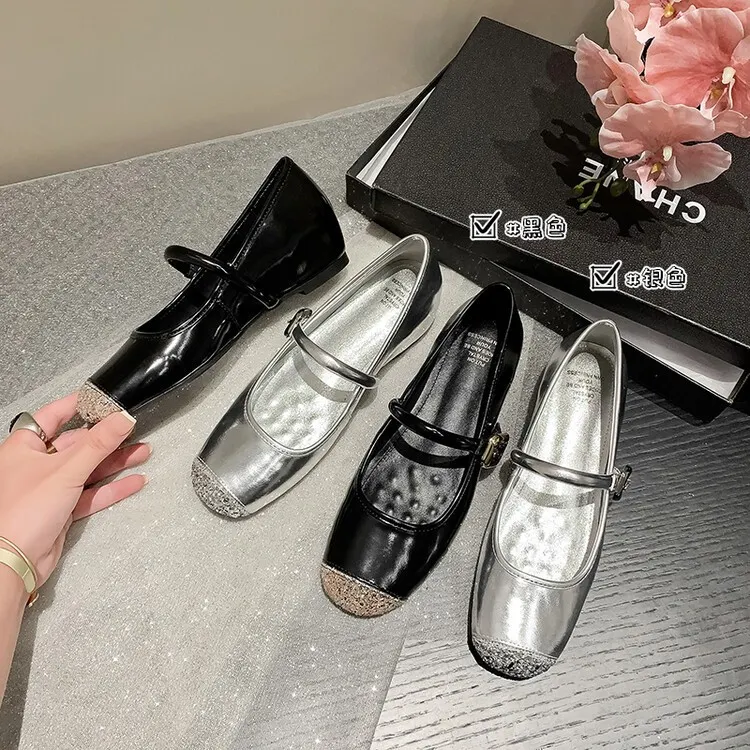 Churchf Churchf The Tail Of Spring ~2024 Manual Whole Leather Inside The Height Of Shallow Single Shoes Silver Spell