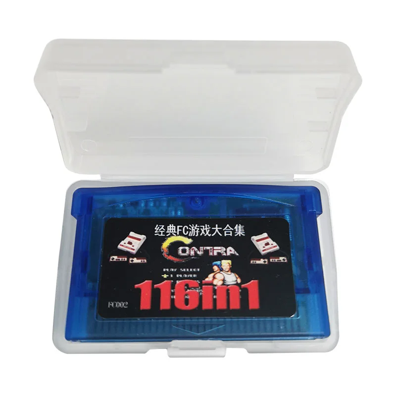 116 IN 1 MultiCart 32 Bit Video Game Cartridge For Gameboy Advance GBM/GBA/SP/NDS/NDSL
