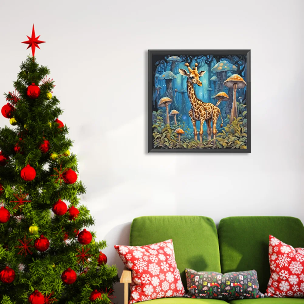 Diamond Painting - Full Round Drill - Giraffe(Canvas|40*40cm)