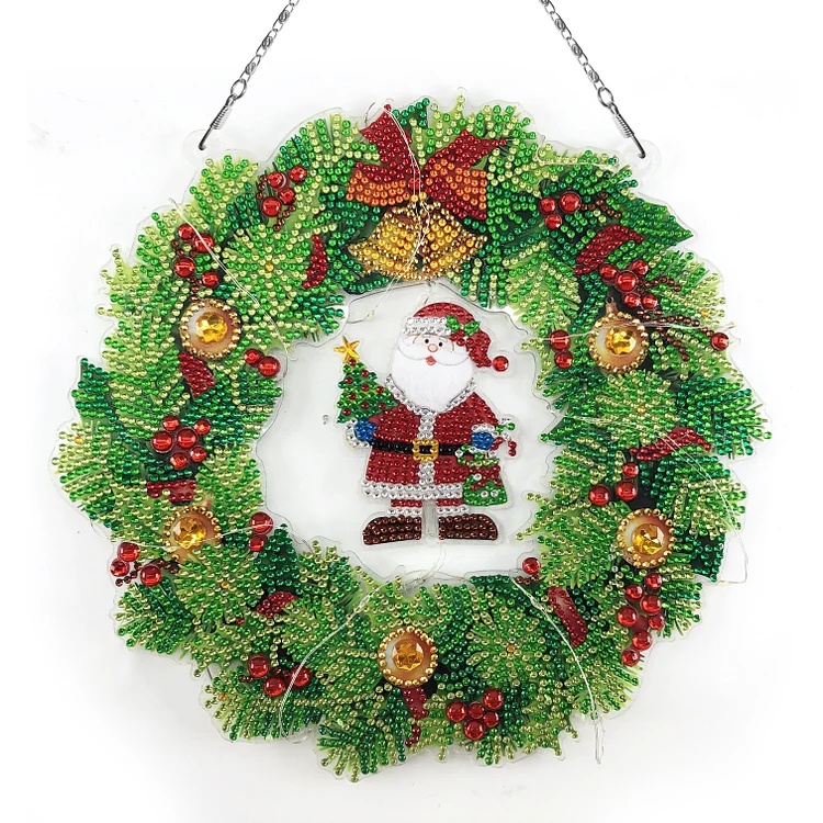 DIY Diamond Hanging Wreath Home Decor Kit | Santa Claus