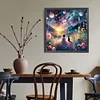 5D DIY Full Round Drill Diamond Painting Girl Cat Home Decor Art Craft 40x40cm