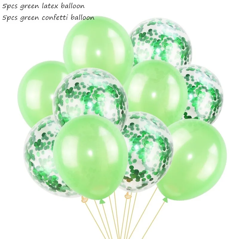10Pcs Mixed Confetti Balloons Happy Birthday Party Helium Balloon Decorations Wedding Festival Latex Balloon Party Supplies