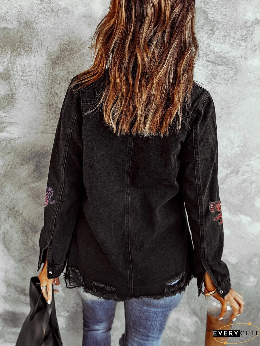 Embroidered Tiger Denim Jacket