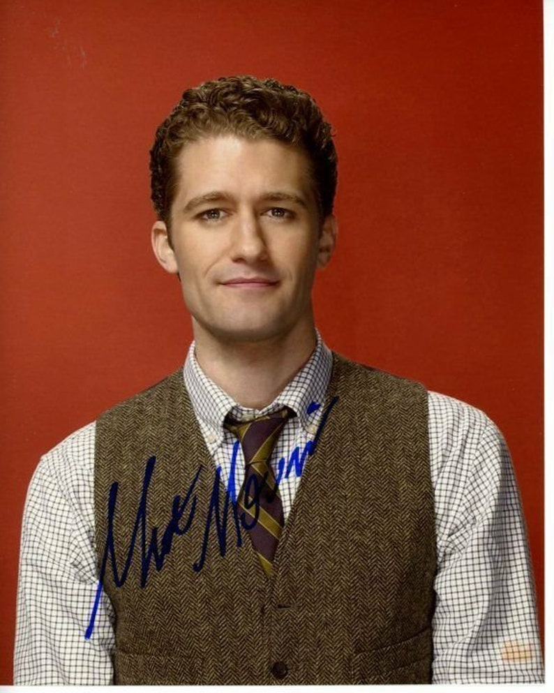 Matthew morrison signed autographed glee will schuester Photo Poster painting