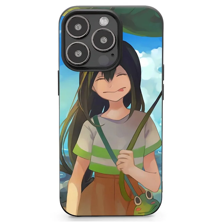 Leaf My Hero Academia Tsuyu Asui Anime My Hero Academia Phone Case Mobile Phone Shell IPhone 13 and iPhone14 Pro Max and IPhone 15 Plus Case - Heather Prints Shirts